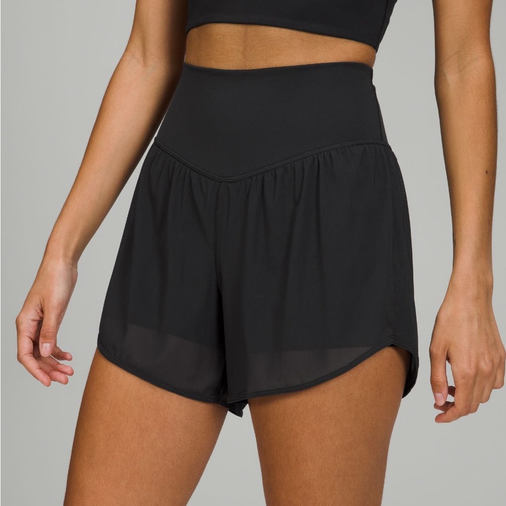 Lululemon Nulu and Mesh High Ride Yoga 3.5” shorts